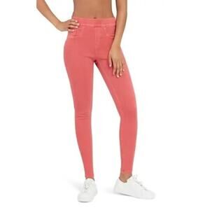 Spanx Jean-ish Ankle Jeggings Pink Slimming Casual Pull On Small
